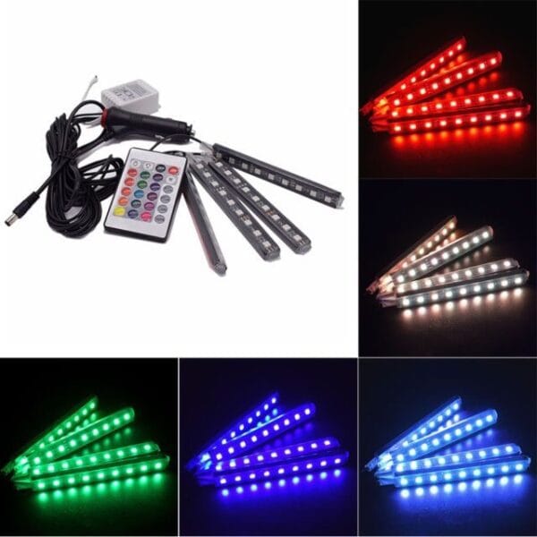 LED вътрешно осветление за автомобил с дистанционно
