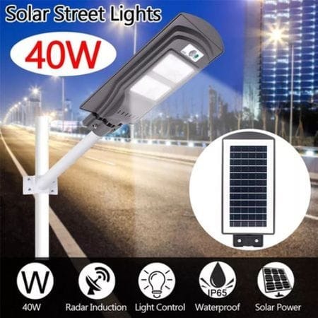 Соларна улична лампа 40W/8W с датчик и дистанционно