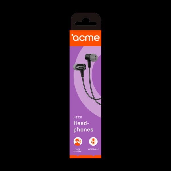 ACME HE20 СЛУШАЛКИ/ТАПИ С МИКРОФОН ЧЕРНИ