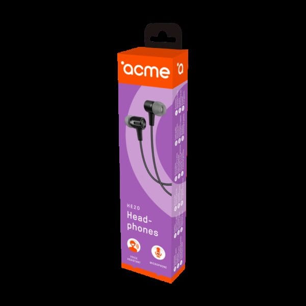 ACME HE20 СЛУШАЛКИ/ТАПИ С МИКРОФОН ЧЕРНИ