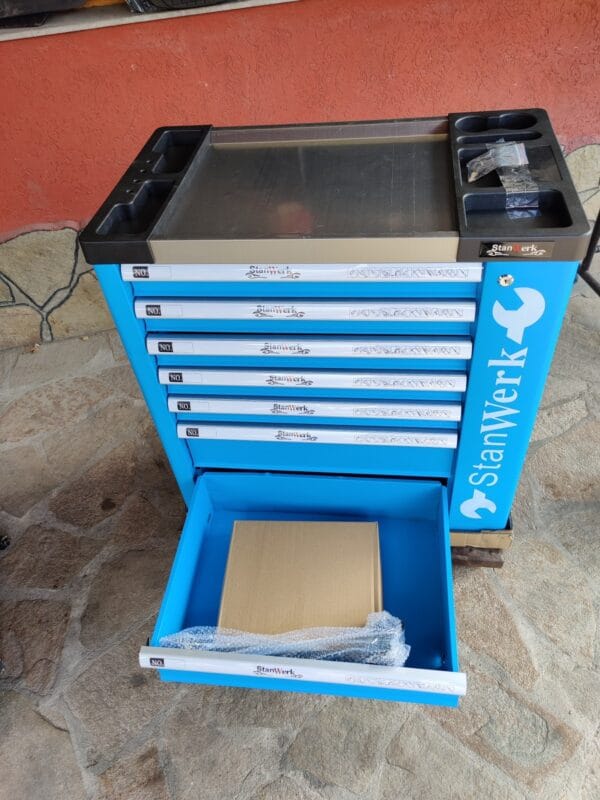 Немски Шкаф количка с инструменти 7 чекмеджета - 5 пълни StanWerk