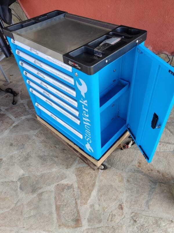 Немски Шкаф количка с инструменти 7 чекмеджета - 5 пълни StanWerk