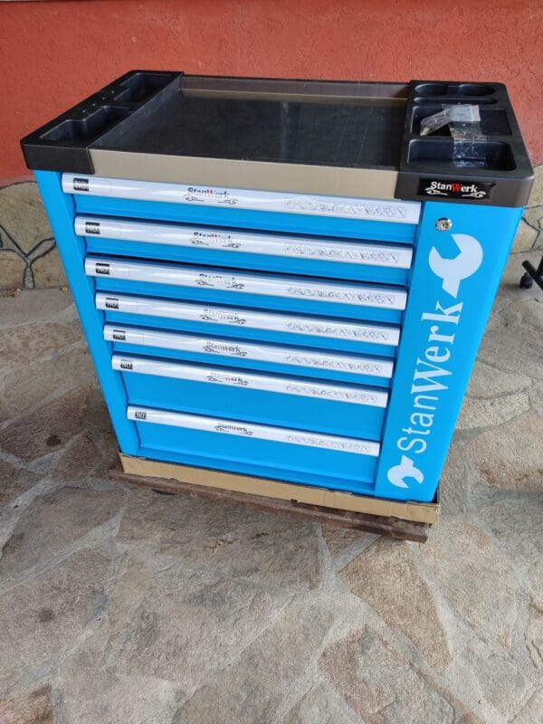 Немски Шкаф количка с инструменти 7 чекмеджета - 5 пълни StanWerk
