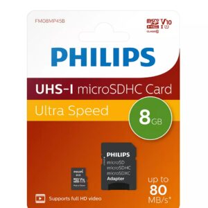 PHILIPS Micro SDHC 8GB Class10 85MB/s