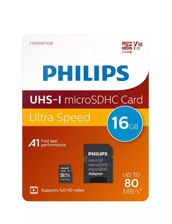 PHILIPS Micro SDHC 16GB Class10 85MB/s