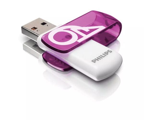 PHILIPS USB 2.0 64GB VIVID ЛИЛАВ