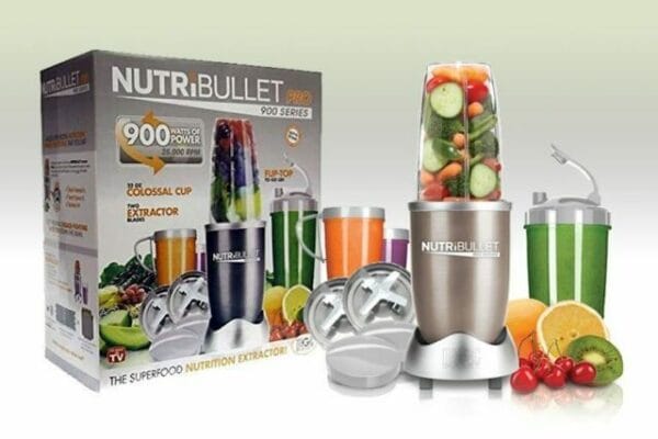 Комплект блендер NutriBullet PRO, 900W + Голяма чаша 700 мл + 2бр чаши 500 мл + 1бр чаша 300 мл Нутрибулет