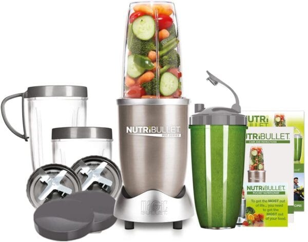 Комплект блендер NutriBullet PRO, 900W + Голяма чаша 700 мл + 2бр чаши 500 мл + 1бр чаша 300 мл Нутрибулет