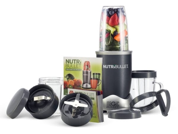 Комплект блендер NutriBullet PRO, 900W + Голяма чаша 700 мл + 2бр чаши 500 мл + 1бр чаша 300 мл Нутрибулет
