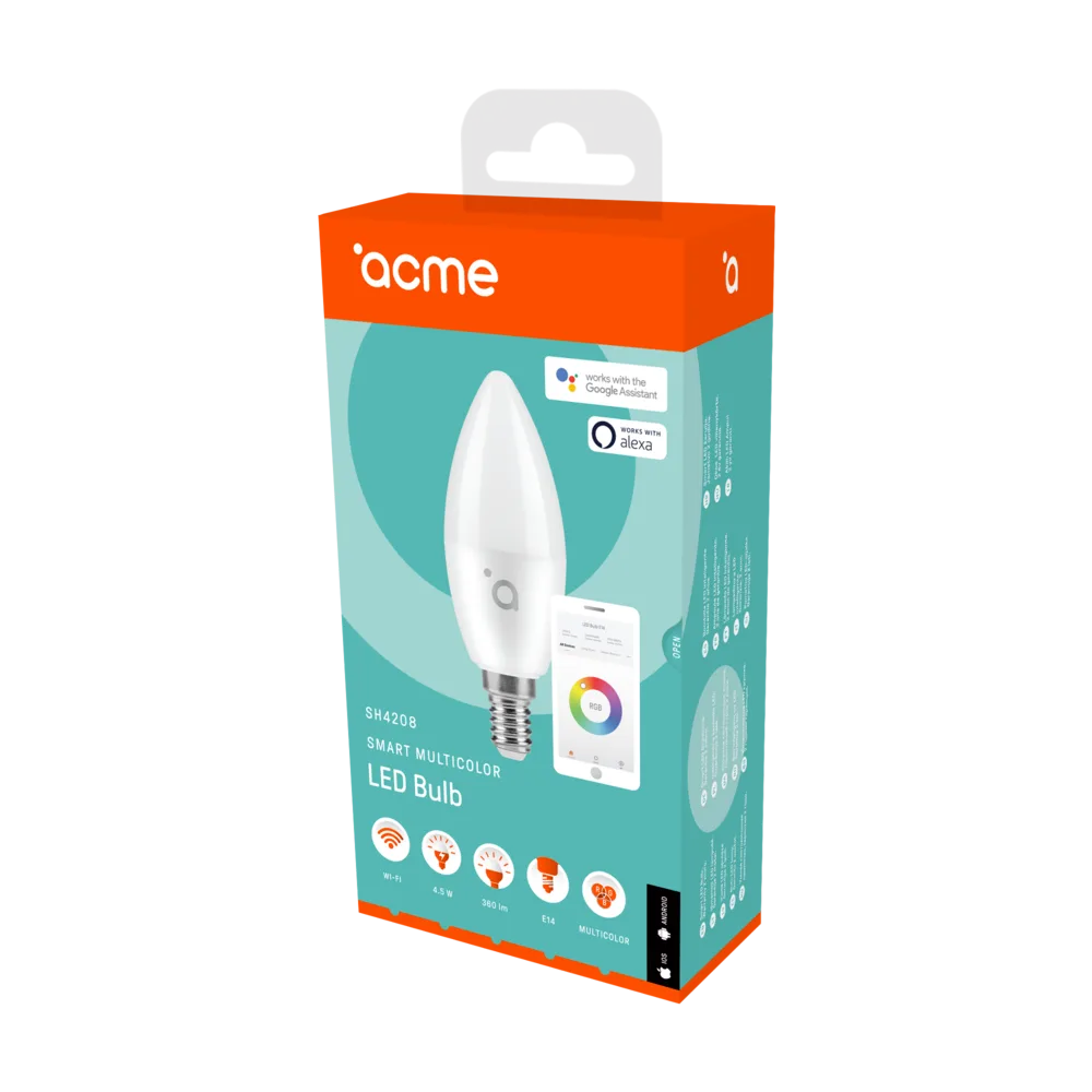 ACME SH4208 Smart Wifi LED Candle 4.5W/320lm/E14 WW/CW/RGB