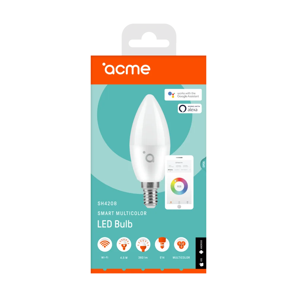 ACME SH4208 Smart Wifi LED Candle 4.5W/320lm/E14 WW/CW/RGB