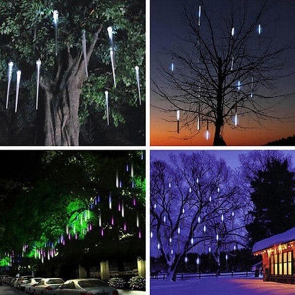 Висулки Падащ Сняг Разноцветни LED /диодни/ Коледни Лампички 50см.