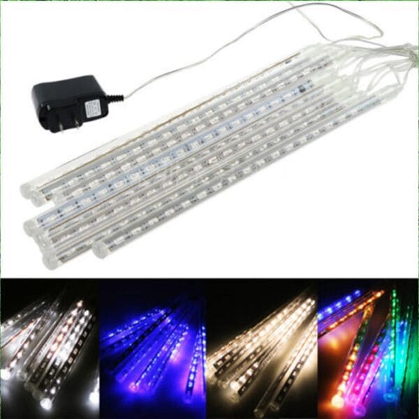 Висулки Падащ Сняг Разноцветни LED /диодни/ Коледни Лампички 50см.