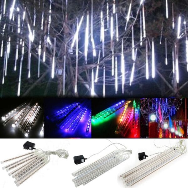 Висулки Падащ Сняг Разноцветни LED /диодни/ Коледни Лампички 50см.