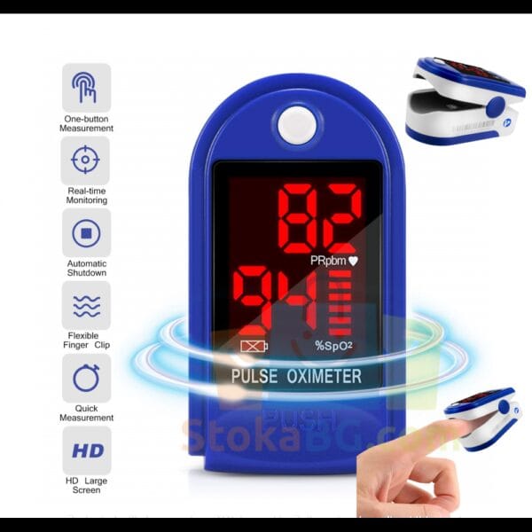 Пръстов пулсоксиметър - Pulse oximeter измерва кислорода в кръвта