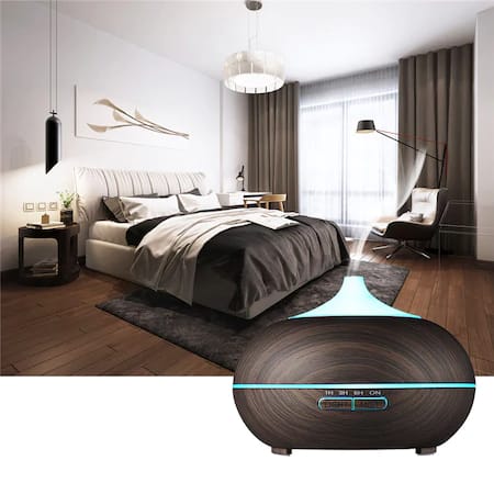 Арома дифузер за етерични масла ОВЛАЖНИТЕЛ ЗА ВЪЗДУХ тъмно дърво