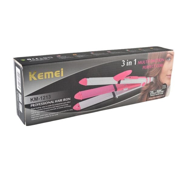 Комбинирана преса за коса Kemei 3 в 1 КМ-1213