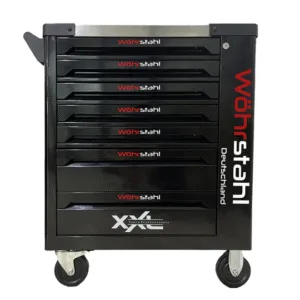 Професионална Kоличка с Инструменти Wöhrstahl 7/7 – 419 части Червена