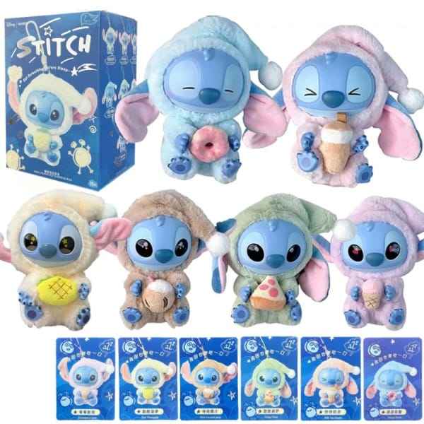 Miniso Stitch с Пижама – Колекционерска Изненада 15 см | Сладка Фигурка за Подарък или Колекция